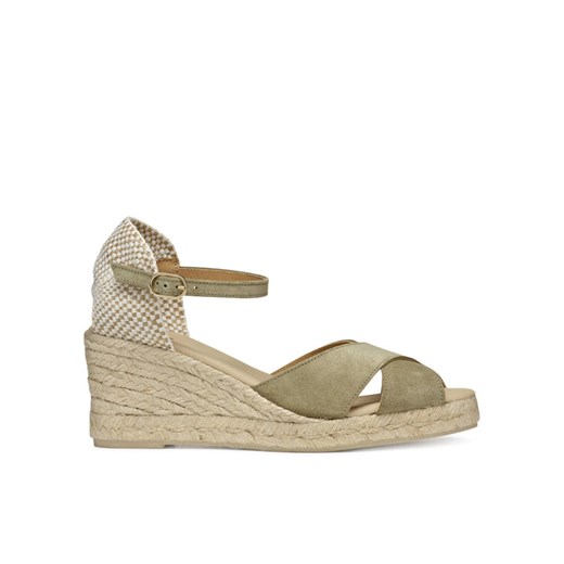 Espadryle Geox D Gelsa Low D45NGA 00022 C3704 Khaki ze sklepu eobuwie.pl w kategorii Espadryle damskie - zdjęcie 182031209