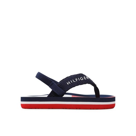 Sandały Tommy Hilfiger Flag Flap Flop T1B8-32917-0058 Granatowy ze sklepu eobuwie.pl w kategorii Sandały dziecięce - zdjęcie 182031445