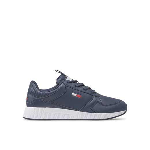 Sneakersy Tommy Jeans Flexi Runner Ess EM0EM01080 Granatowy ze sklepu eobuwie.pl w kategorii Buty sportowe męskie - zdjęcie 182031586