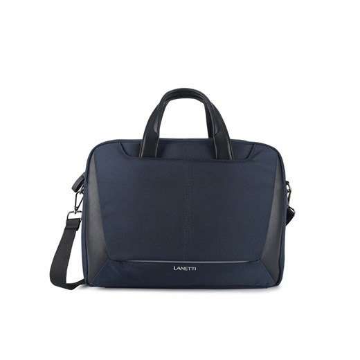 Torba na laptopa Lanetti LAN-N-012-05 Granatowy ze sklepu eobuwie.pl w kategorii Torby męskie - zdjęcie 182031705