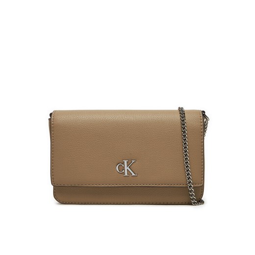 Torebka Calvin Klein K60K612260 Beżowy ze sklepu eobuwie.pl w kategorii Kopertówki - zdjęcie 182031905