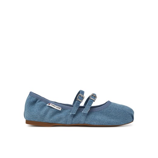 Baleriny Tommy Jeans Ballerina Denim EN0EN02782 Niebieski ze sklepu eobuwie.pl w kategorii Balerinki - zdjęcie 182032285