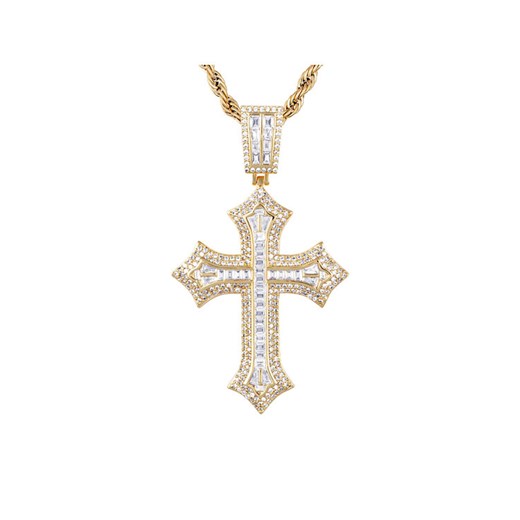 Zawieszka ICED STUFF 2pac Cross Złoty ze sklepu eobuwie.pl w kategorii Zawieszki - zdjęcie 182032356