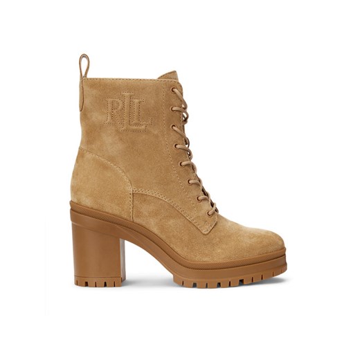 Botki Lauren Ralph Lauren 802942568001 Brązowy ze sklepu eobuwie.pl w kategorii Botki - zdjęcie 182032445