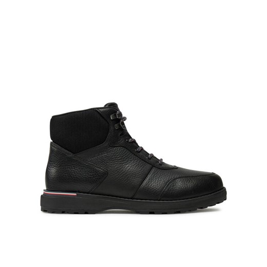 Trzewiki Tommy Hilfiger Corporate Warm Outdoor Lth Boot FM0FM05148 Czarny ze sklepu eobuwie.pl w kategorii Buty zimowe męskie - zdjęcie 182032727