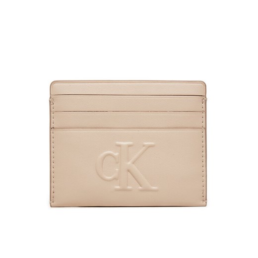 Etui na karty kredytowe Calvin Klein Jeans Sculpted Cardcase K60K612747 Beżowy ze sklepu eobuwie.pl w kategorii Etui - zdjęcie 182032827