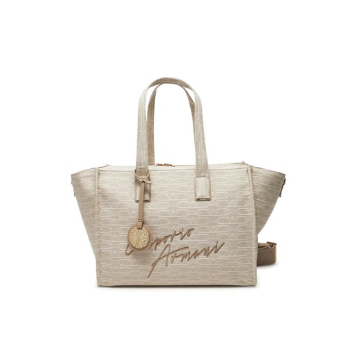 Torebka Emporio Armani EW000370 AF12993 F1073 Beżowy ze sklepu eobuwie.pl w kategorii Torby Shopper bag - zdjęcie 182033028