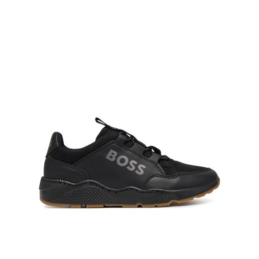 Sneakersy BOSS J51648 M Czarny ze sklepu eobuwie.pl w kategorii Buty sportowe dziecięce - zdjęcie 182033268