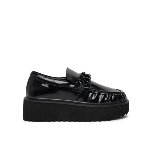 Loafersy LOVE MOSCHINO JA10446I0LJD0000 Czarny ze sklepu eobuwie.pl w kategorii Lordsy damskie - zdjęcie 182033415