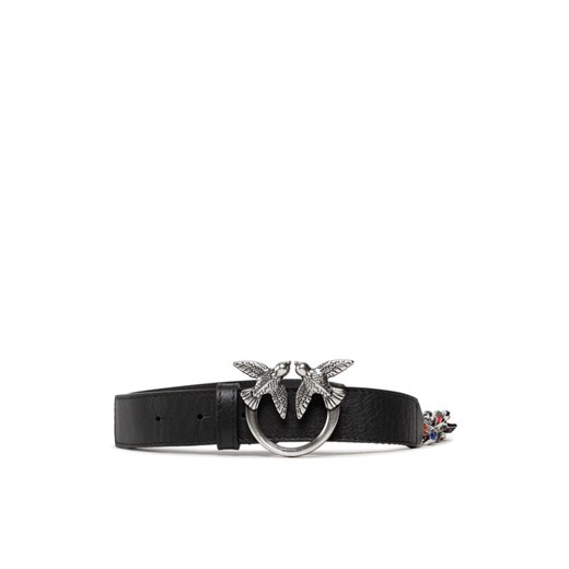 Pasek Damski Pinko Love Chandelier Belt H3 20222 PLT01 1H214A.A088 Czarny ze sklepu eobuwie.pl w kategorii Paski damskie - zdjęcie 182033469