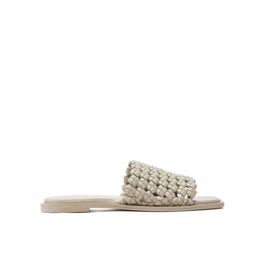 Klapki Calvin Klein Flat Slide Latt HW0HW02143 Beżowy Calvin Klein 37 eobuwie.pl