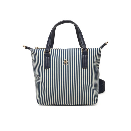 Torebka Tommy Hilfiger Poppy Summer Small Tote AW0AW17202 Granatowy ze sklepu eobuwie.pl w kategorii Torby Shopper bag - zdjęcie 182033645