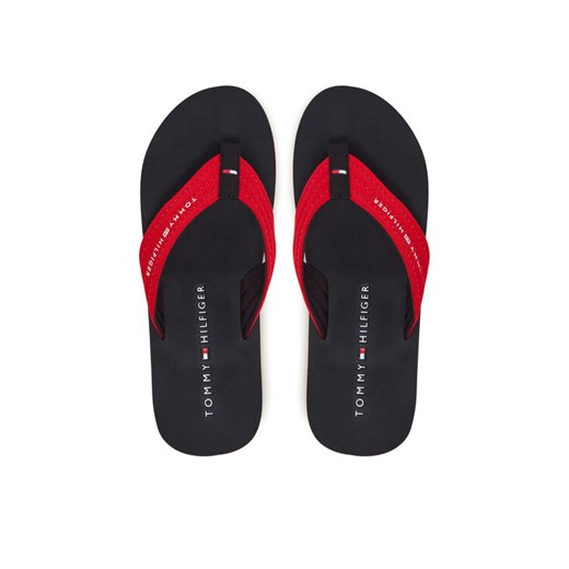 Japonki Tommy Hilfiger Nyc Beach Sandal FM0FM05437 Czerwony ze sklepu eobuwie.pl w kategorii Klapki męskie - zdjęcie 182033685