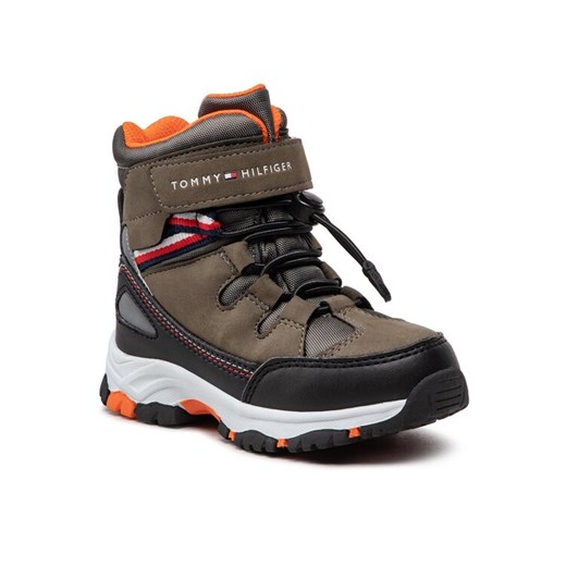 Śniegowce Tommy Hilfiger Tech Bootie T3B5-32542-1487 M Zielony ze sklepu eobuwie.pl w kategorii Buty zimowe dziecięce - zdjęcie 182033918