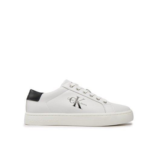 Sneakersy Calvin Klein Jeans Classic Cupsole Laceup Low Lth YM0YM00491 Biały ze sklepu eobuwie.pl w kategorii Trampki męskie - zdjęcie 182034456