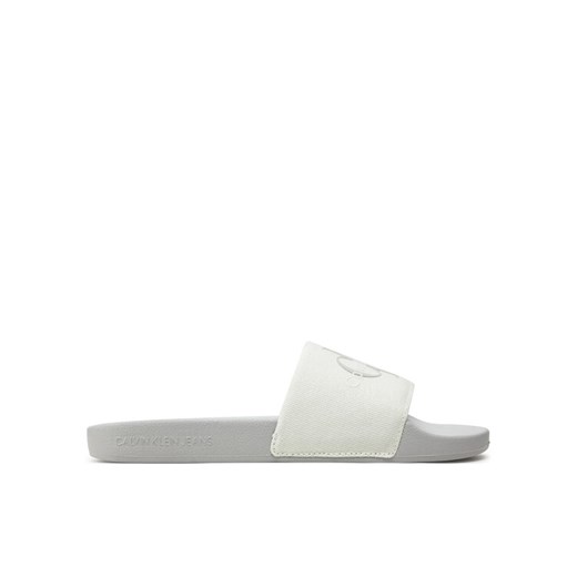 Klapki Calvin Klein Jeans Slide Monogram Co YW0YW00103 Écru 40 eobuwie.pl