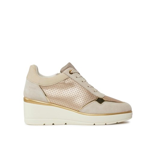 Sneakersy Geox D Ilde D25RAA 0AJ22 CB55V Beżowy ze sklepu eobuwie.pl w kategorii Buty sportowe damskie - zdjęcie 182035257