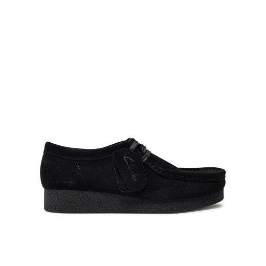 Półbuty Clarks Wallabee Evo Sh 26174746 Czarny ze sklepu eobuwie.pl w kategorii Mokasyny damskie - zdjęcie 182035478