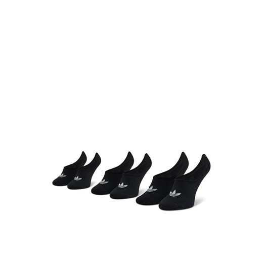 Zestaw 3 par stopek unisex adidas No-Show Socks 3P FM0677 Czarny ze sklepu eobuwie.pl w kategorii Skarpetki dziecięce - zdjęcie 182035727