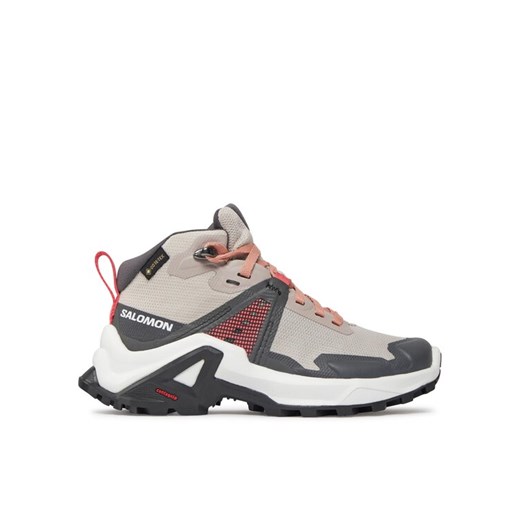 Trekkingi Salomon X Raise Mid GORE-TEX L47071500 Szary ze sklepu eobuwie.pl w kategorii Buty trekkingowe dziecięce - zdjęcie 182035827