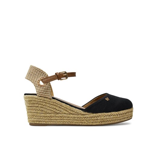 Espadryle Wrangler Bela Women Semi Wedge 20241055 Czarny ze sklepu eobuwie.pl w kategorii Espadryle damskie - zdjęcie 182035895