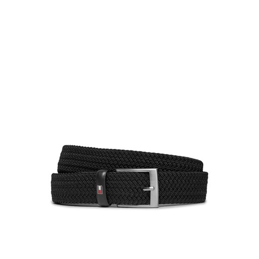 Pasek Męski Tommy Hilfiger New Adan Belt 3.5Cm AM0AM02801 Czarny ze sklepu eobuwie.pl w kategorii Paski męskie - zdjęcie 182036208