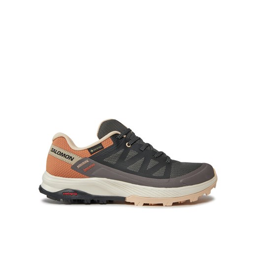 Trekkingi Salomon Outrise Gtx W L47219100 Szary ze sklepu eobuwie.pl w kategorii Buty trekkingowe damskie - zdjęcie 182036429