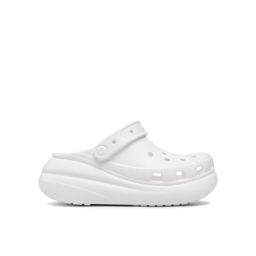 Klapki Crocs Classic Crush Clog 207521 Biały ze sklepu eobuwie.pl w kategorii Klapki damskie - zdjęcie 182036575