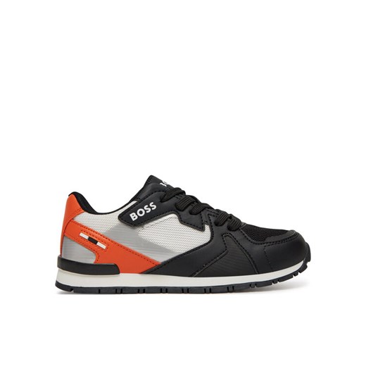 Sneakersy BOSS J51646 M Czarny ze sklepu eobuwie.pl w kategorii Buty sportowe dziecięce - zdjęcie 182036628