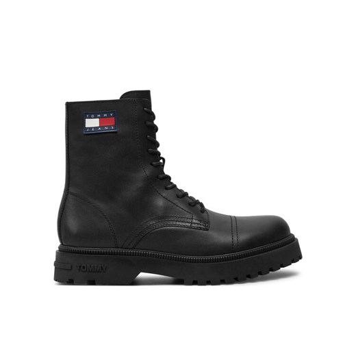 Trapery Tommy Jeans EM0EM01471 Czarny ze sklepu eobuwie.pl w kategorii Buty zimowe męskie - zdjęcie 182036699