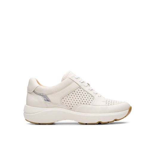 Sneakersy Clarks Tivoli Walk 26181361 Biały ze sklepu eobuwie.pl w kategorii Buty sportowe damskie - zdjęcie 182036806