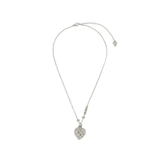 Naszyjnik Guess Heart Cage JUBN03 099JW Srebrne rodowanie ze sklepu eobuwie.pl w kategorii Naszyjniki - zdjęcie 182036828