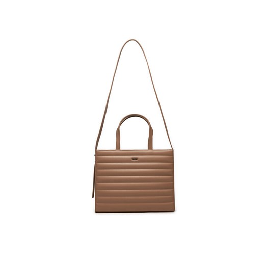 Torebka Calvin Klein Line Quilt Medium Tote K60K612120 Brązowy Calvin Klein 00 eobuwie.pl