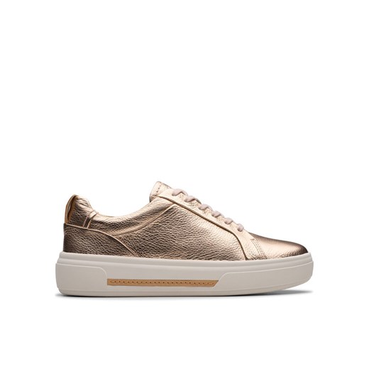 Sneakersy Clarks Hollyhock Walk 26181357 Złoty ze sklepu eobuwie.pl w kategorii Buty sportowe damskie - zdjęcie 182037068
