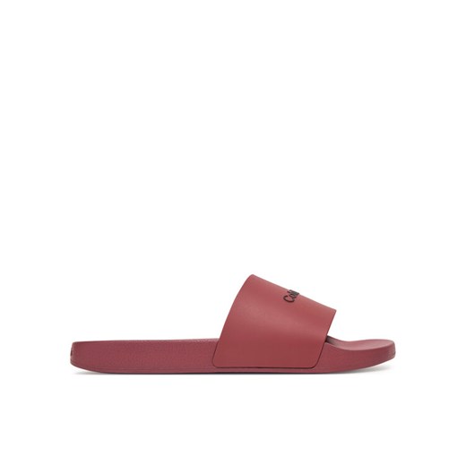 Klapki Calvin Klein Pool Slide Rubber HM0HM00455 Bordowy ze sklepu eobuwie.pl w kategorii Klapki męskie - zdjęcie 182037179