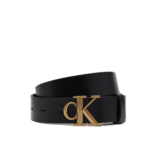 Pasek Damski Calvin Klein Jeans Monogram Placque Buckle 30Mm LV04K7002G Czarny ze sklepu eobuwie.pl w kategorii Paski damskie - zdjęcie 182037518