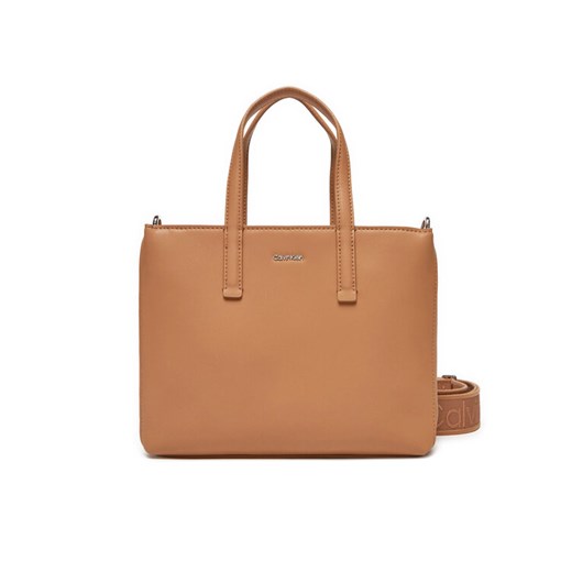 Torebka Calvin Klein K60K612904 Brązowy ze sklepu eobuwie.pl w kategorii Torby Shopper bag - zdjęcie 182037638