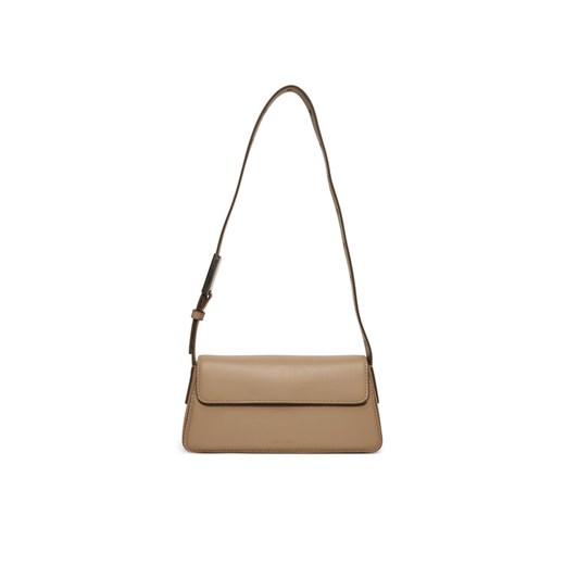Torebka Calvin Klein Jeans Belted Small Shoulder Bag LV04K3110G Beżowy ze sklepu eobuwie.pl w kategorii Listonoszki - zdjęcie 182038028