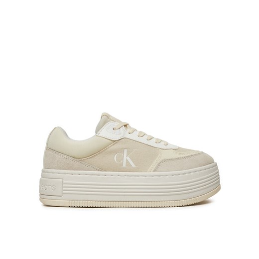 Sneakersy Calvin Klein Jeans YW0YW01638 Beżowy ze sklepu eobuwie.pl w kategorii Buty sportowe damskie - zdjęcie 182038138