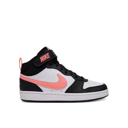 Sneakersy Nike Court Borough Mid 2 (GS) CD7782 Czarny ze sklepu eobuwie.pl w kategorii Buty sportowe dziecięce - zdjęcie 182038356