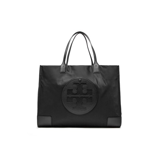 Torebka Tory Burch Ella Tote 87116 Czarny ze sklepu eobuwie.pl w kategorii Torby Shopper bag - zdjęcie 182038406