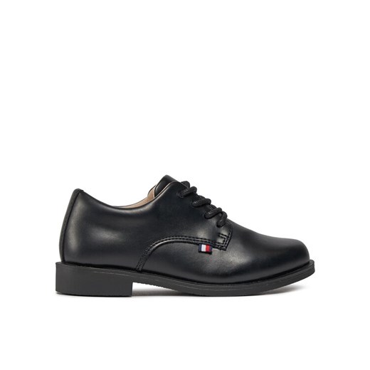 Półbuty Tommy Hilfiger Low Cut Lace Up Shoe T3B4-33174-1355 Czarny ze sklepu eobuwie.pl w kategorii Buty komunijne - zdjęcie 182038507