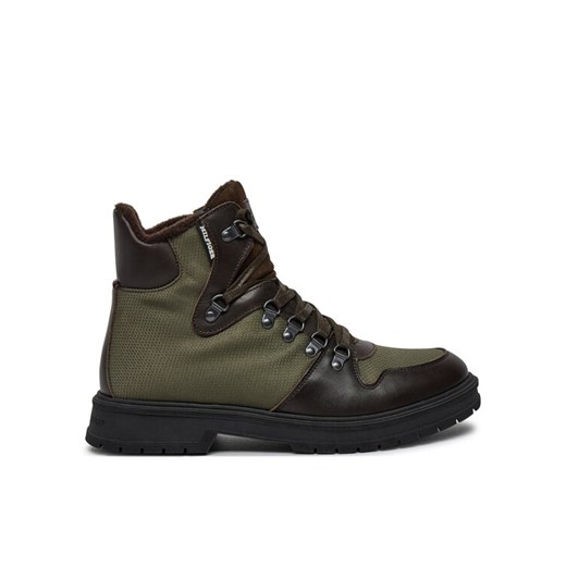 Trzewiki Tommy Hilfiger Hilfiger Warm Cordura Mix Boot FM0FM05180 Zielony ze sklepu eobuwie.pl w kategorii Buty zimowe męskie - zdjęcie 182038525