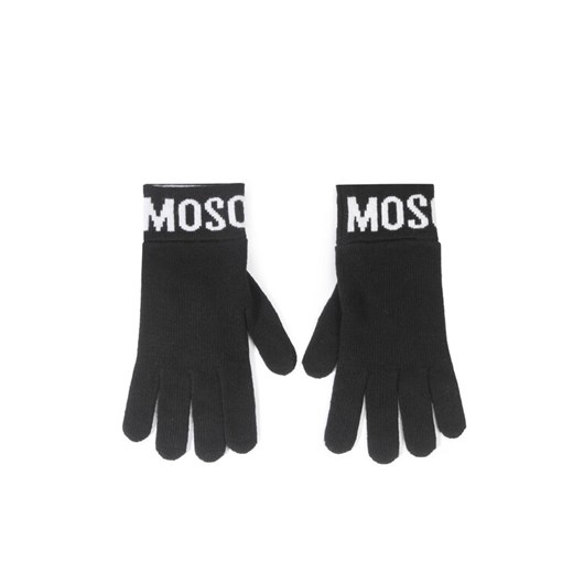 Rękawiczki Damskie MOSCHINO 65232 M2357 Czarny ze sklepu eobuwie.pl w kategorii Rękawiczki damskie - zdjęcie 182038626