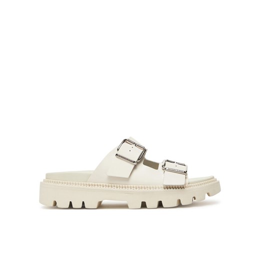 Klapki Tommy Jeans Tjw Double Strap Sandal EN0EN02753 Biały ze sklepu eobuwie.pl w kategorii Klapki damskie - zdjęcie 182038687