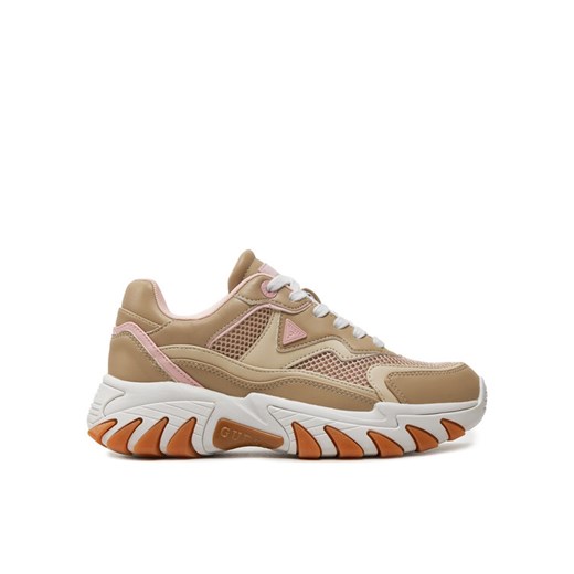 Sneakersy Guess Nowah FLTNOW ELE12 Beżowy ze sklepu eobuwie.pl w kategorii Buty sportowe damskie - zdjęcie 182039036