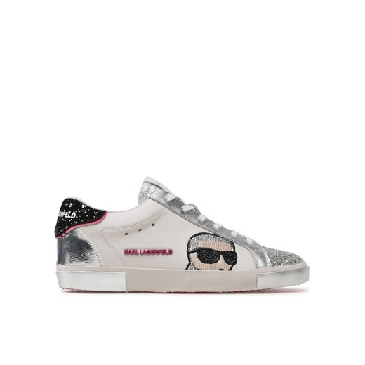 Sneakersy KARL LAGERFELD KL60136F Biały ze sklepu eobuwie.pl w kategorii Trampki damskie - zdjęcie 182039249