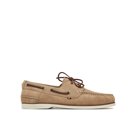 Półbuty Tommy Hilfiger Th Boat Shoe Core Suede FM0FM05387 Beżowy Tommy Hilfiger 44 eobuwie.pl