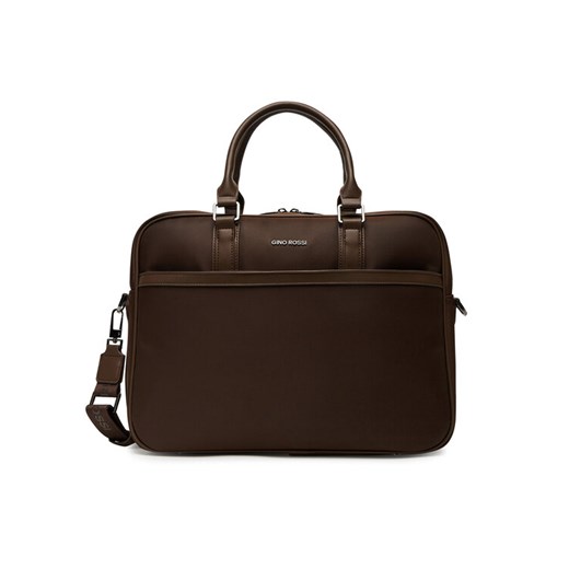 Torba na laptopa Gino Rossi 06A10936-3 Brązowy ze sklepu eobuwie.pl w kategorii Torby na laptopa - zdjęcie 182039319