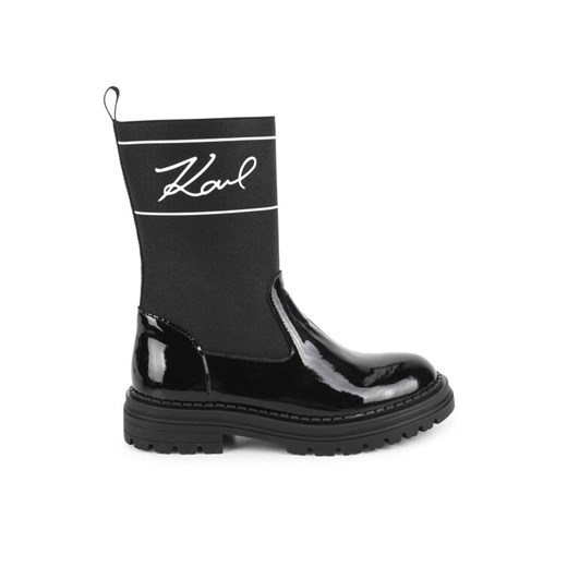 Botki Karl Lagerfeld Kids Z19114 S Czarny ze sklepu eobuwie.pl w kategorii Buty zimowe dziecięce - zdjęcie 182039478